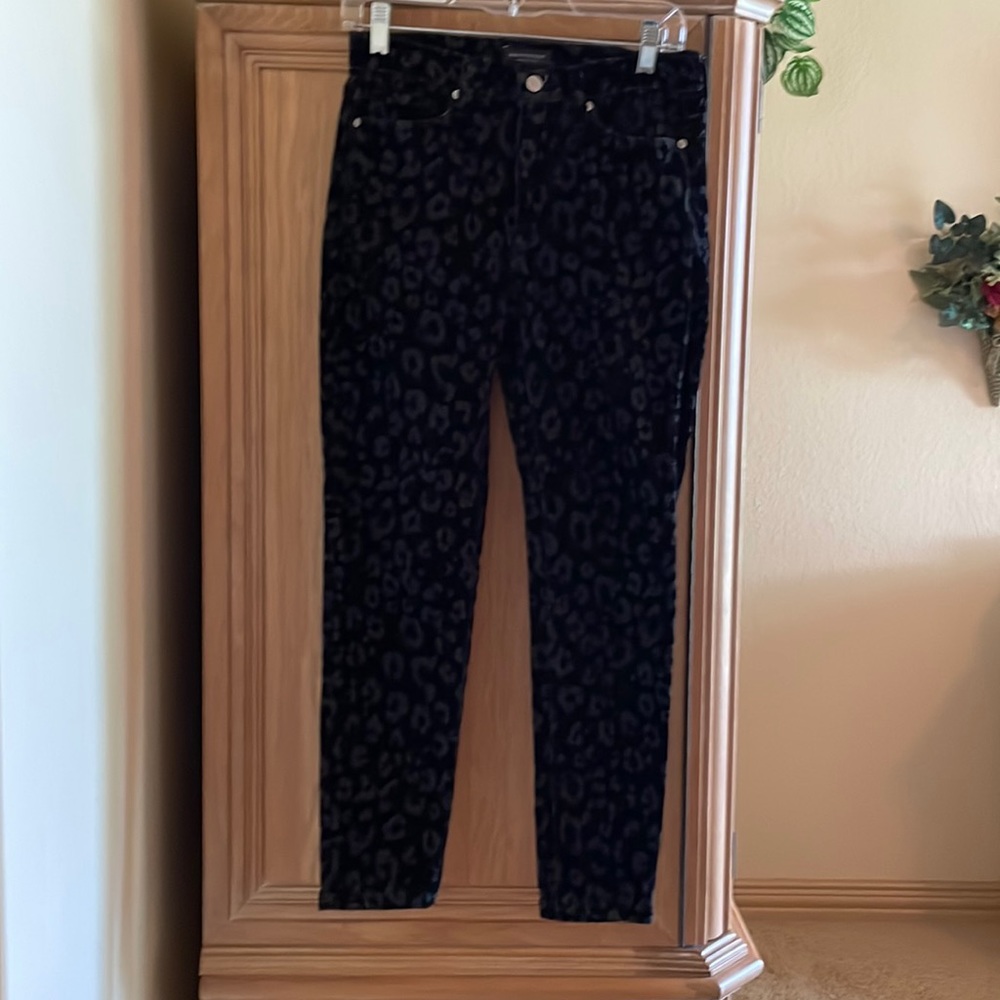 Black velvet denim